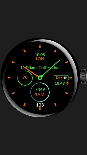 Clean Analog watch face screenshot 8