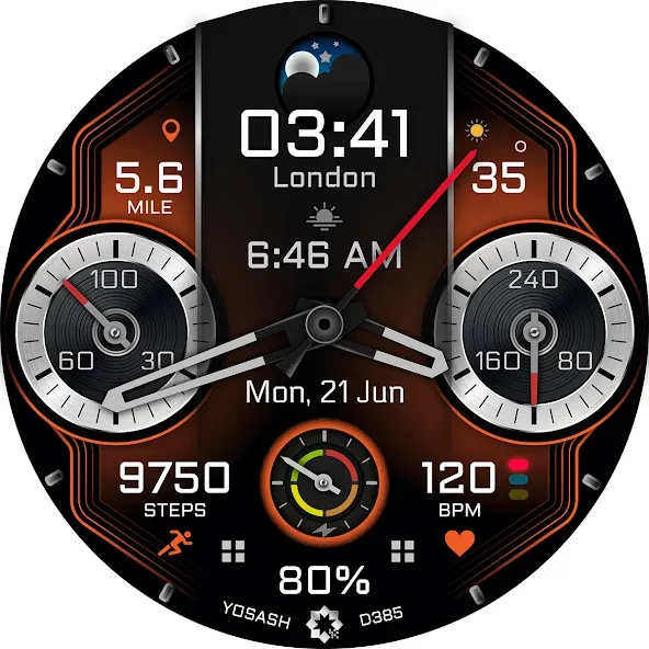 D385 Analog Watch face screenshot 30