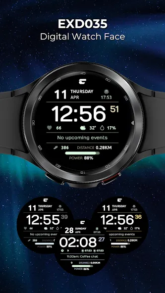 EXD035: Digital Watch Face screenshot 1
