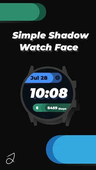Simple Shadow Watch Face screenshot 2