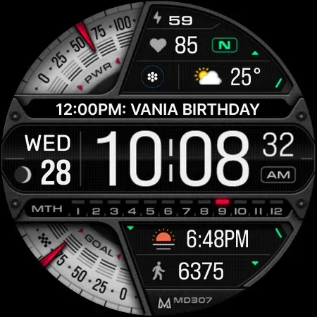 MD307 Digital watch face screenshot 10