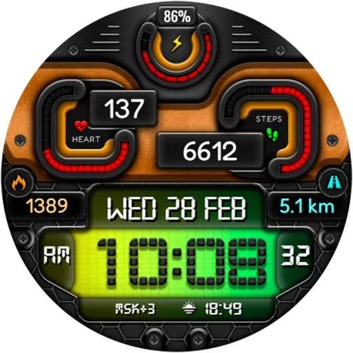Digital BUBAS URX17 Watch face screenshot 18
