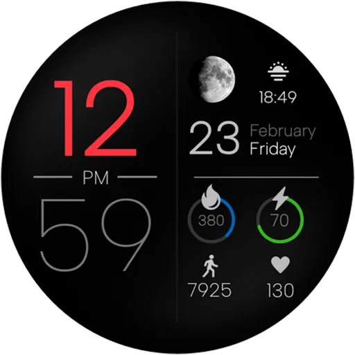 Minimal Digital Watch Face IO screenshot 18