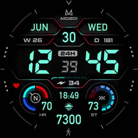 MD201 Digital watch face screenshot 11