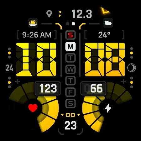 SH062 Watch Face, WearOS watch screenshot 11