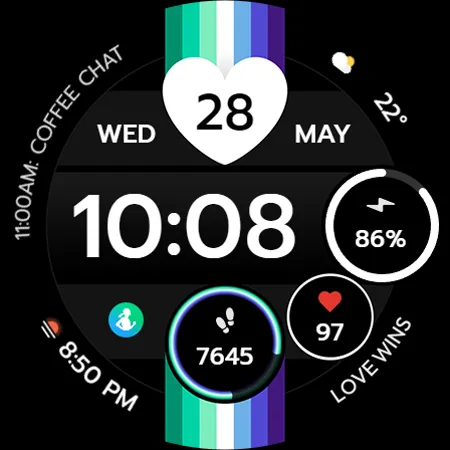 TVV Pride 2 Digital Watch Face screenshot 9