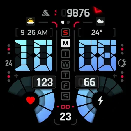 SH062 Watch Face, WearOS watch screenshot 15