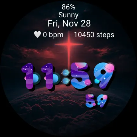 Calm Cross Universe Watch Face screenshot 26