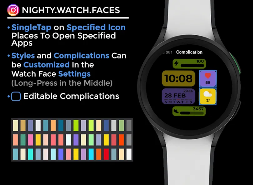 Night 52 - watch face screenshot 6