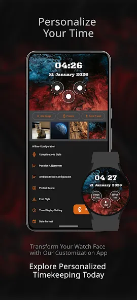 Willow - Photo Watch face screenshot 1