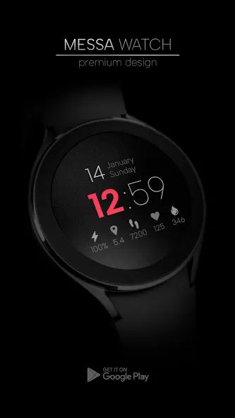 Minimal Digital Watch Face Pro screenshot 2