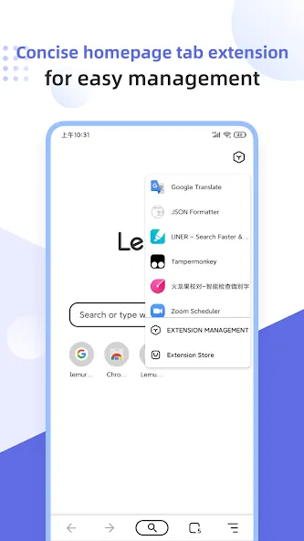 狐猴浏览器-支持浏览器扩展插件&油猴脚本的浏览器 screenshot 2