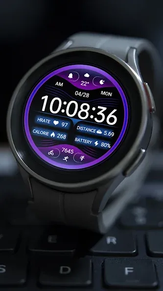 Blue Purple Light ZKin Watch screenshot 5