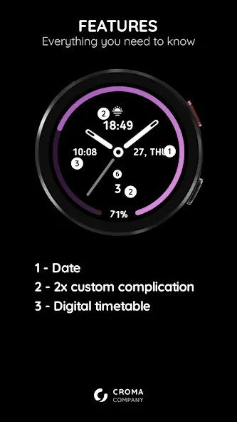 Spectrum Watch Face Wear OS screenshot 2