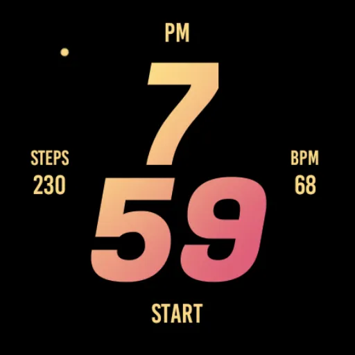 Peach Bold Watch Face screenshot 6