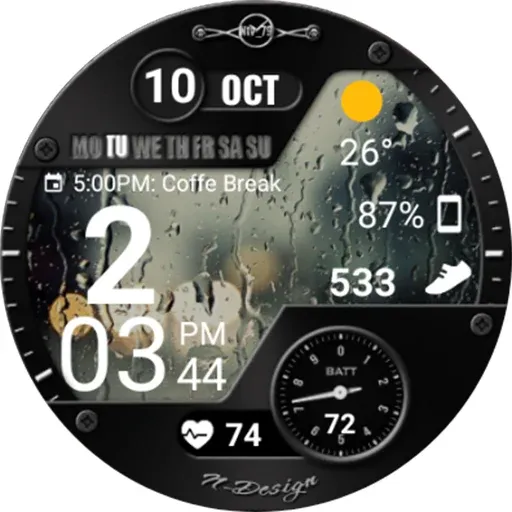 WearOS Hybird WatchFace NTV567 screenshot 26