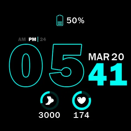 Key035 Digital Watch Face screenshot 25