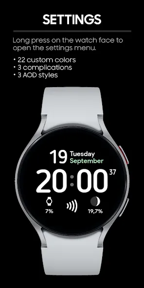 Minimal Visual: Watch face screenshot 3