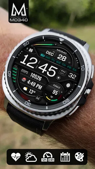 MD340 Digital watch face screenshot 3