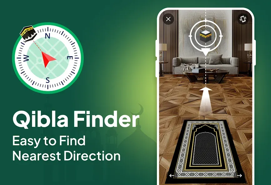 Bussola Qibla - Qibla Direção screenshot 8