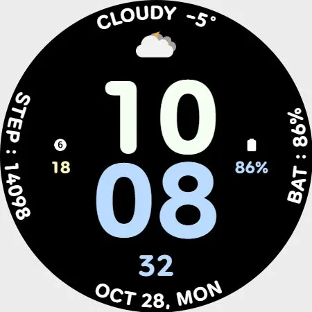 AWD CUTE W watch face screenshot 14