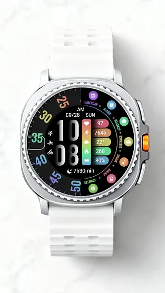 Half Screen Rainbow ZKin Watch screenshot 2