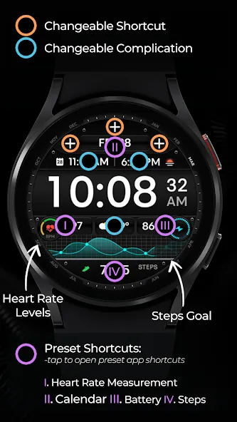 TVV Sport 7 Digital Watch Face screenshot 4
