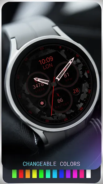 Dream 34 dark analog watchface screenshot 3