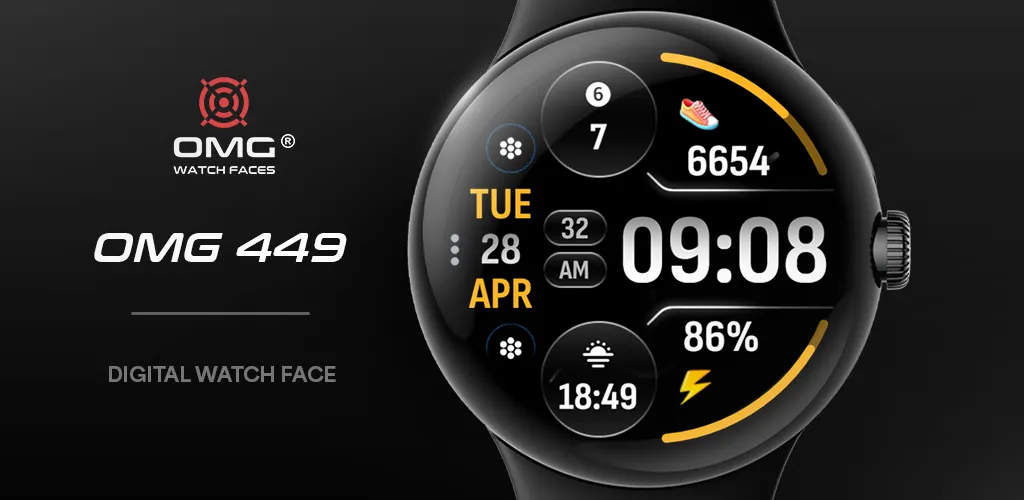 OMG 449 - Digital Watch Face screenshot 1