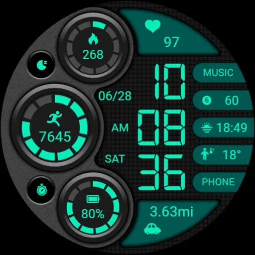 Retro Green ZKin Watch screenshot 7