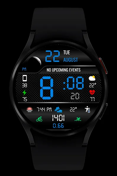 WR 007 Digital Watch Face screenshot 2