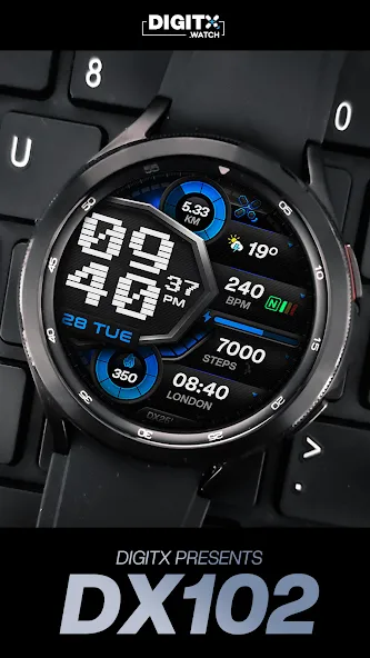 DX102 Digital Watch Face screenshot 1