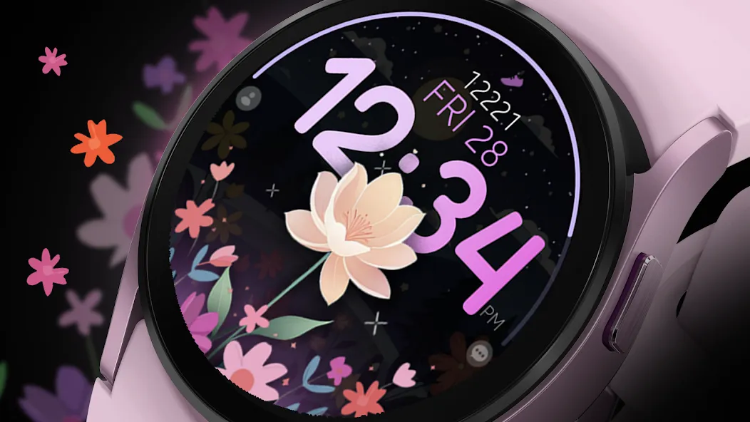 Flower Steps watch face screenshot 6