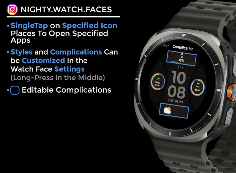 Night 81 - watch face screenshot 6