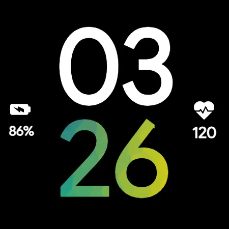 Modern Bold Digital WatchFace screenshot 18