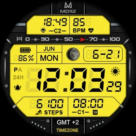 MD112 Digital watch face screenshot 11