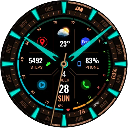 WFP 323 Analog Watch Face screenshot 43
