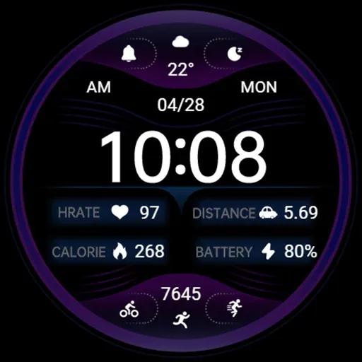 Blue Purple Light ZKin Watch screenshot 7