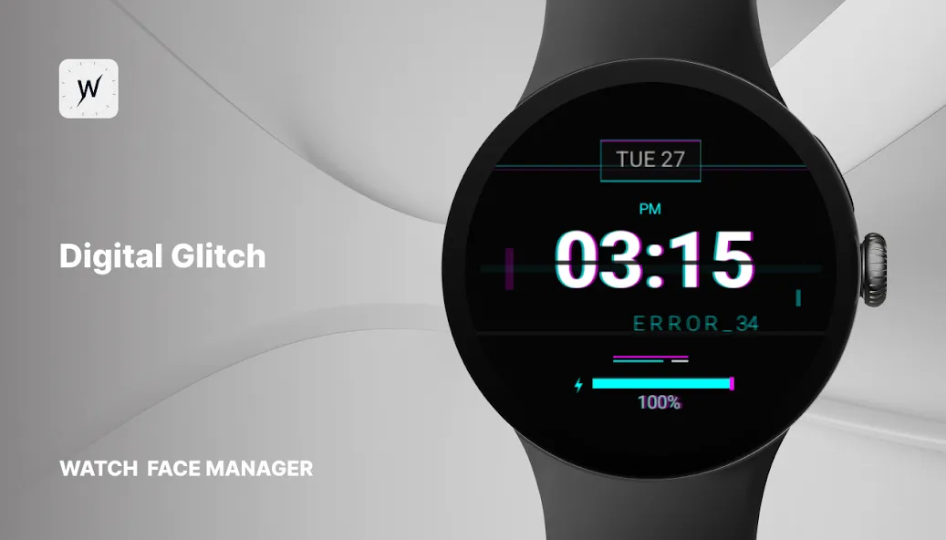 Digital Glitch - watch face screenshot 1