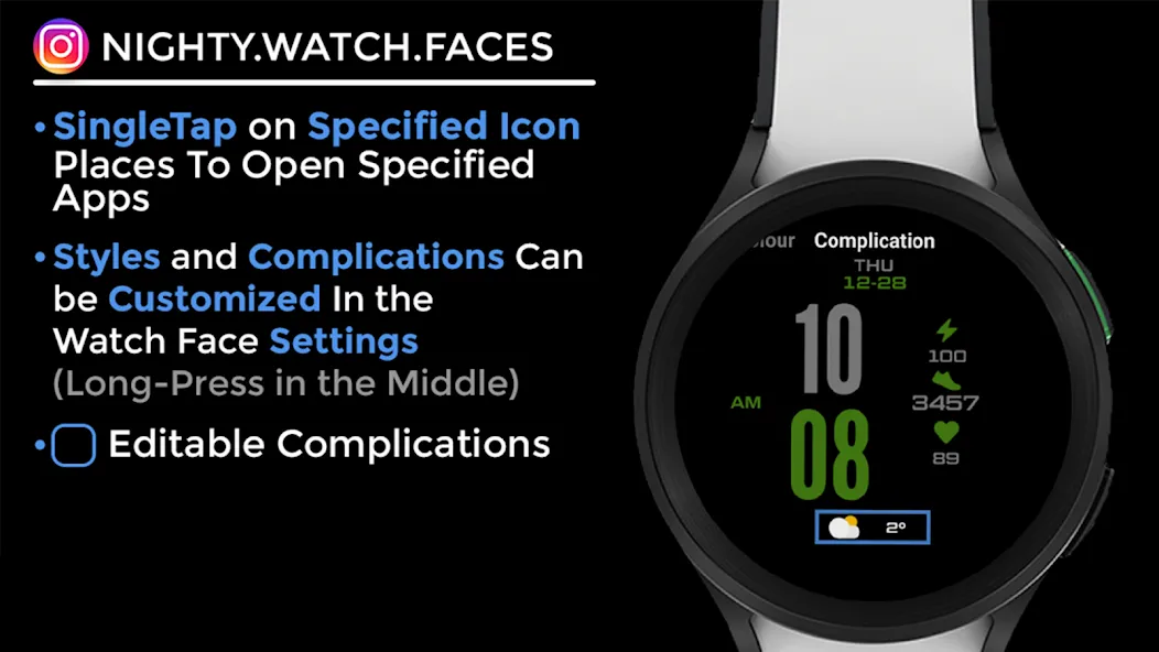 Nighty Digital 22 - watch face screenshot 13