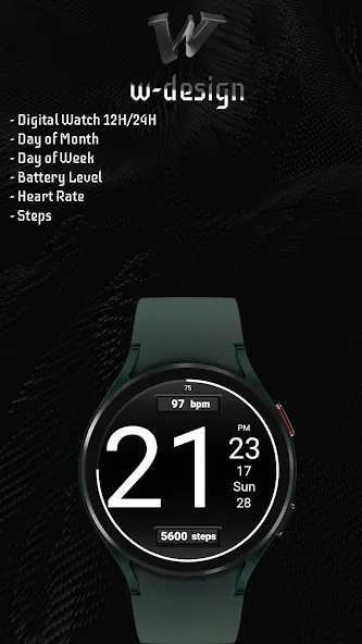 W-Design WOS028 - Watch Face screenshot 2