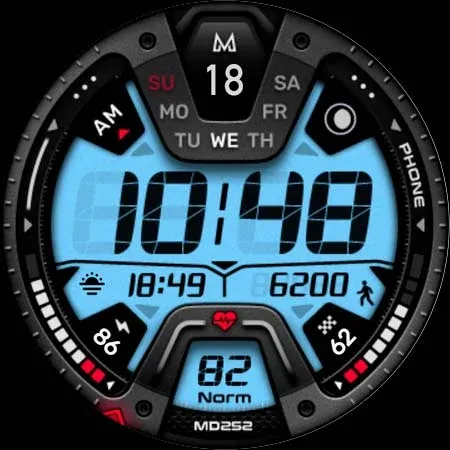 MD252 Digital watch face screenshot 10
