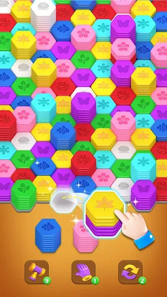 Hexa Up! - Sort and Merge screenshot 4
