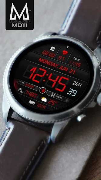 MD111 Digital watch face screenshot 3