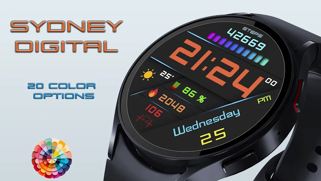 Sydney Digital Watch Face screenshot 3