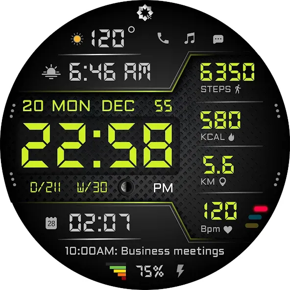 A440 Digital Health Face screenshot 30