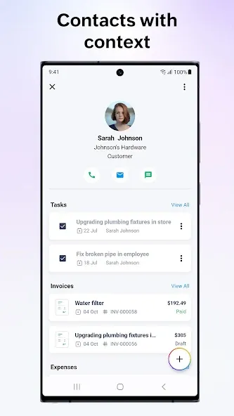 Zoho Solo - To do, CRM, bills screenshot 2