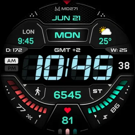 MD271 Digital watch face screenshot 23