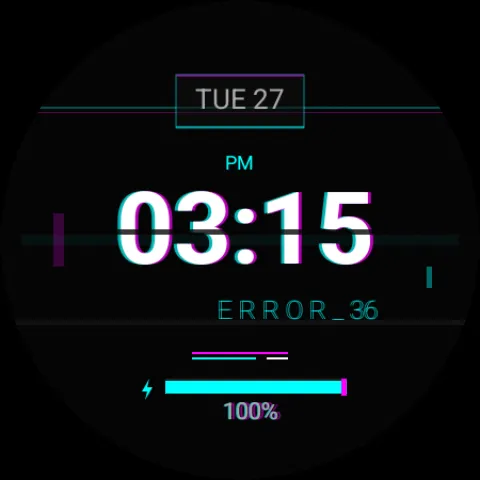 Digital Glitch - watch face screenshot 5