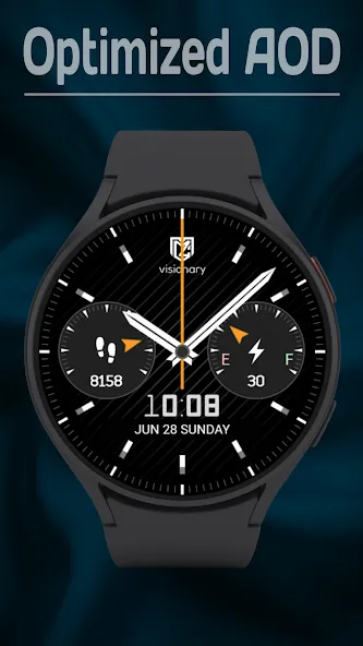 Classic Black Watch Face screenshot 3